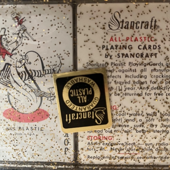 Midcentury vintage sealed new 1960s Stancraft playing cards - Picture 6 of 6